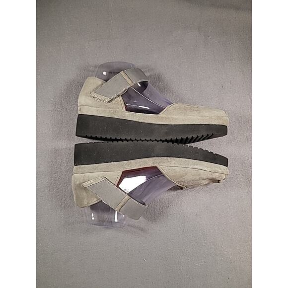 L’Amour Des Pieds Amadour Gray Suede Comfort Sandals W9 –Elegant Mary Jane Flats - Picture 7 of 10